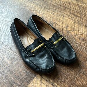 Ralph Lauren calina black leather loafers 8.5